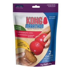 Marathon Chicken Flavored Dog Chew By KONG - Large - 2 count