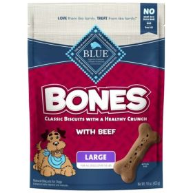 Classic Bone Biscuits Treats With Beef - Large By Blue Buffalo  - 16 oz