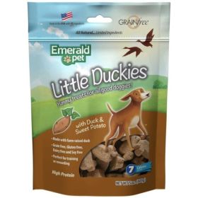 Little Duckies Soft Treats For Dogs with Duck and Sweet Potato By Emerald Pet - 5 oz