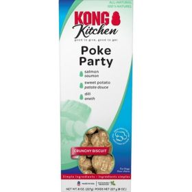 Kitchen Poke Party Dog Biscuit Treat - Salmon & Sweet Potatoes By KONG - 8 oz