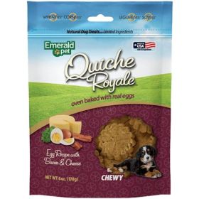 Quiche Royal Bacon and Cheese Treat for Dogs By Emerald Pet - 6 oz