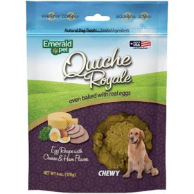 Quiche Royal Ham and Cheese Treat for Dogs By Emerald Pet - 6 oz