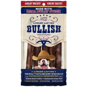 Long Lasting Beef Flavored Bully Sticks for Dogs By Loving Pets - 6" Long - 5 count
