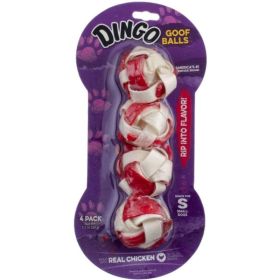 Dingo Goof Balls Chicken & Rawhide Chew - Small - 1" (4 Pack)
