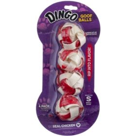 Goof Balls Chicken & Rawhide Chew By Dingo - Small (1" round) - 4 Pack - 2.2 oz