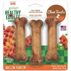 Healthy Edibles Wholesome Dog Chews - Bacon Flavor By Nylabone - Regular (3 Pack)