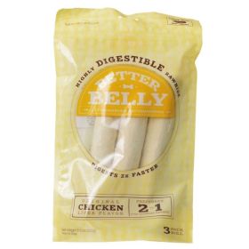 Rawhide Chicken Liver Rolls - Large By Better Belly - 3 Count