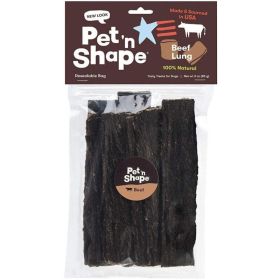 Natural Beef Lung Strips Dog Treat By Pet 'n Shape - 3 oz