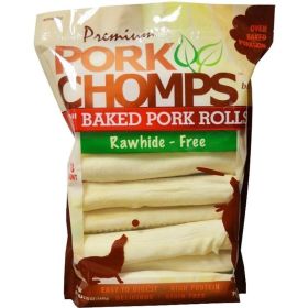Baked Pork Rolls Dog Treats By Pork Chomps - Large - 18 count
