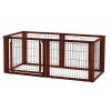 Convertible Elite 6 Panel Pet Gate In Cherry Brown By Richell