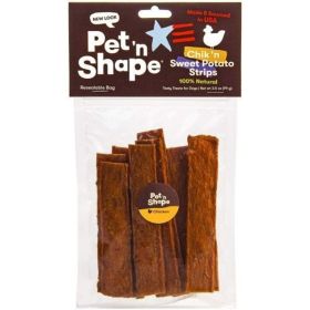 Natural Chik'n Sweet Potato Strips Dog Treats By Pet 'n Shape - 3.5 oz